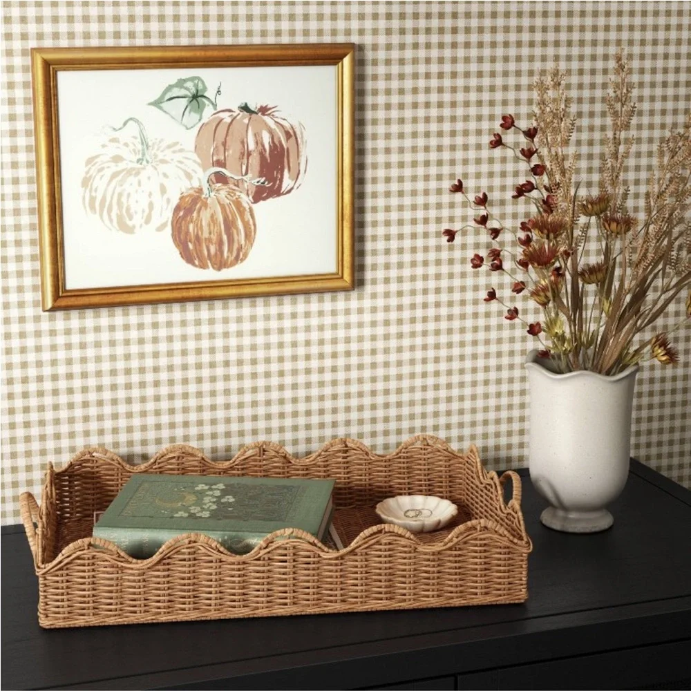 Scallop Wicker Tray - Threshold™